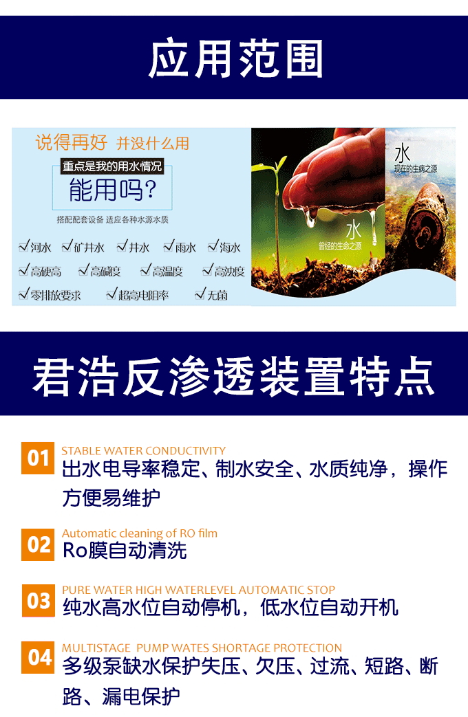 純水（shuǐ）設備應用範圍